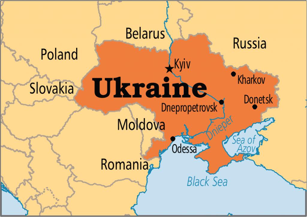 نقشه مرز اوکراین روسیه