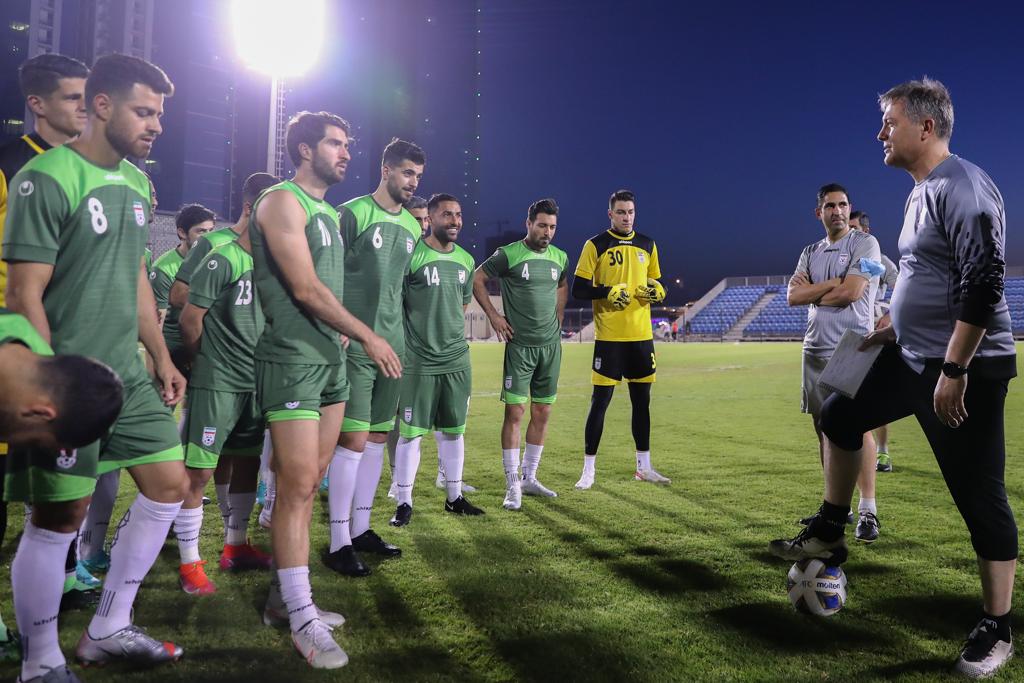 تمرین تیم ملی فوتبال ایران در بحرین