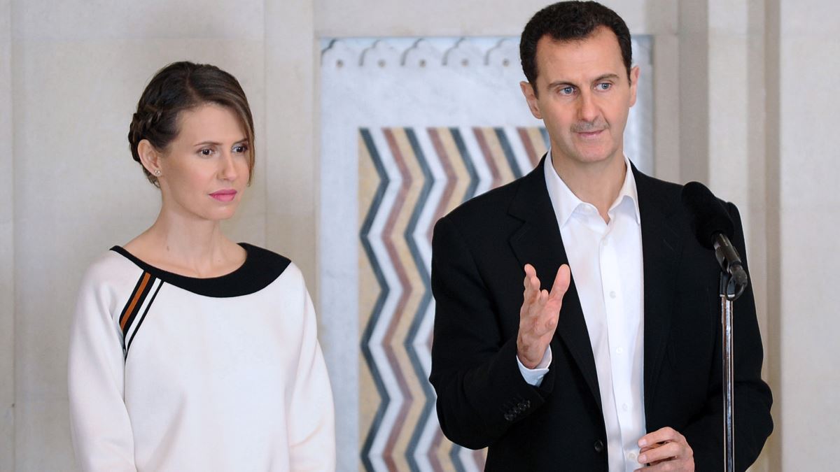 بشار اسد و همسرش