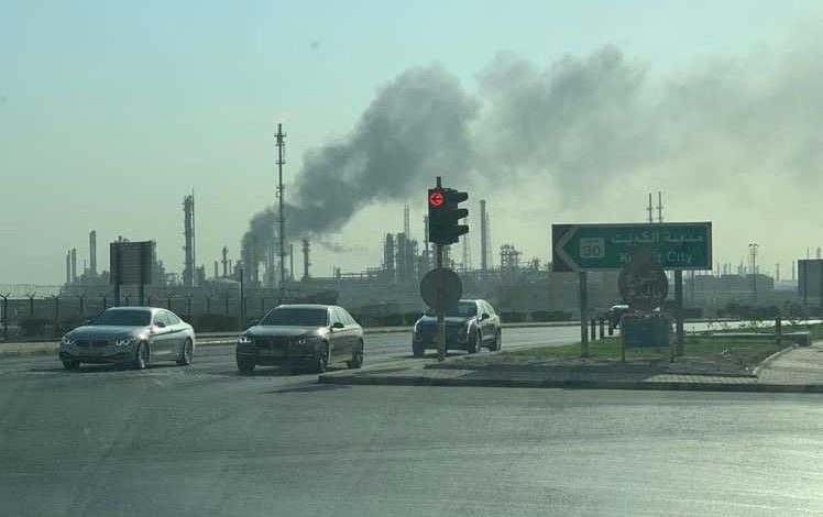 آتش سوزی در پالایشگاه کویت