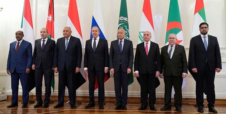 دیدار وزیران کشورهای عربی با لاوروف
