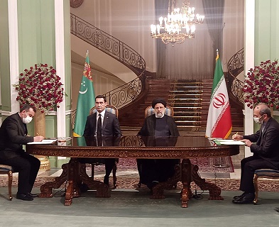 رئیسی سند همکاری ترکمنستان