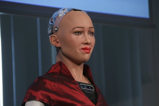 Sophia the humanoid robot from Hanson Robotics on October 5 2018 by Andrea Zamorano.jpg