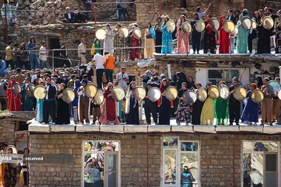 مراسم الألف دف في قرية بالنكان غرب ايران