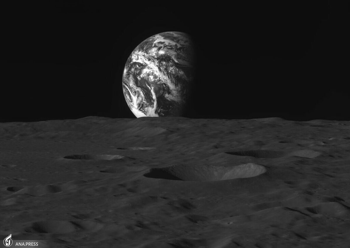 تصاویر سیاه و سفیدی از سیاره زمین در افق سطح ماه منتشر شد