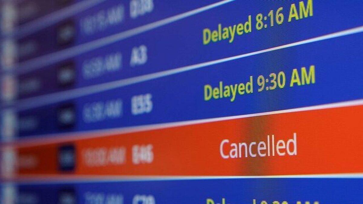 پروازها در سراسر آمریکا لغو شد