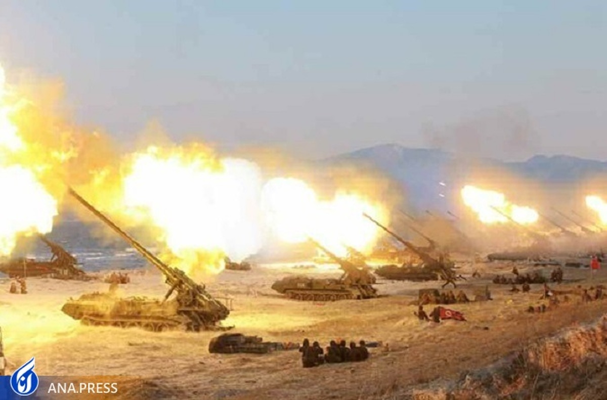 کره شمالی ۱۳۰ گلوله به سمت دریای زرد شلیک کرد