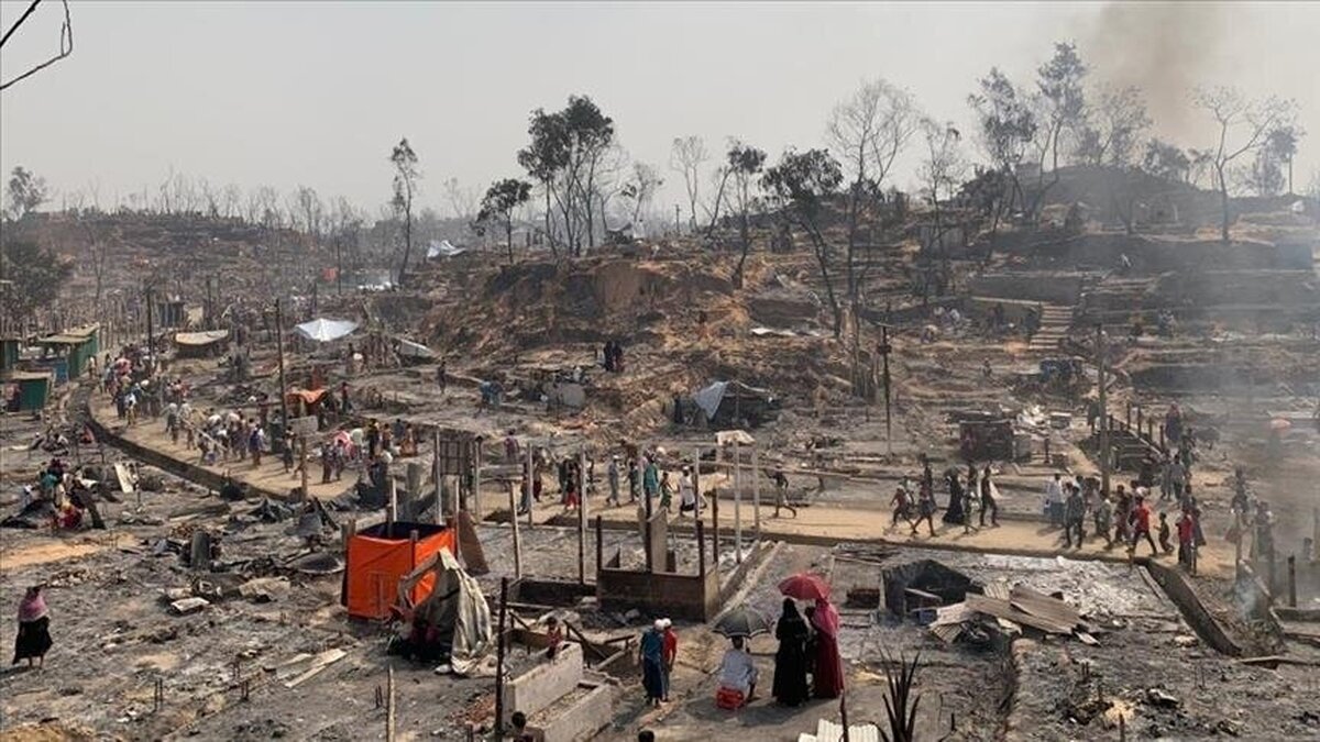 آتش هفت هزار پناهجوی روهینگیایی را دوباره بی‌خانمان کرد+ فیلم