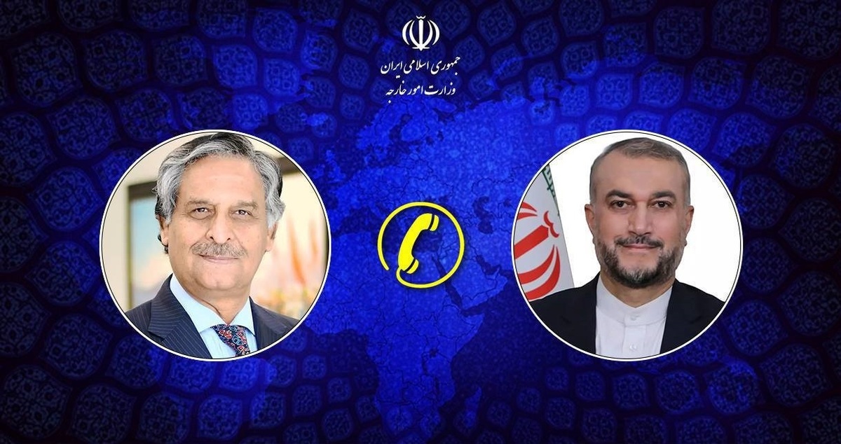 گفت‌وگوی تلفنی وزرای امور خارجه جمهوری اسلامی ایران و پاکستان