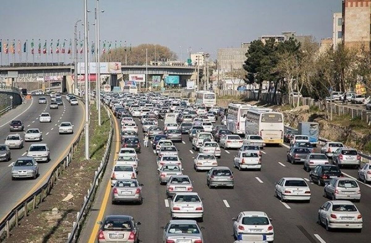 ترافیک سنگین در آزادراه قزوین- کرج- تهران