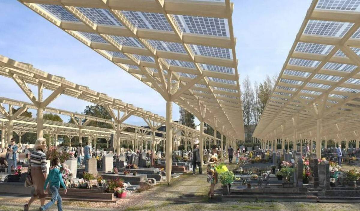 تولید برق خورشیدی از آرامستان شهری در فرانسه/ برق یک شهر رایگان می‌شود