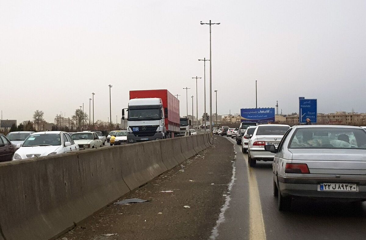 ترافیک سنگین در آزاد راه قزوین- کرج