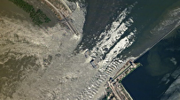 تصاویر ماهواره‌ای از فروریختن سد اوکراین منتشر شد