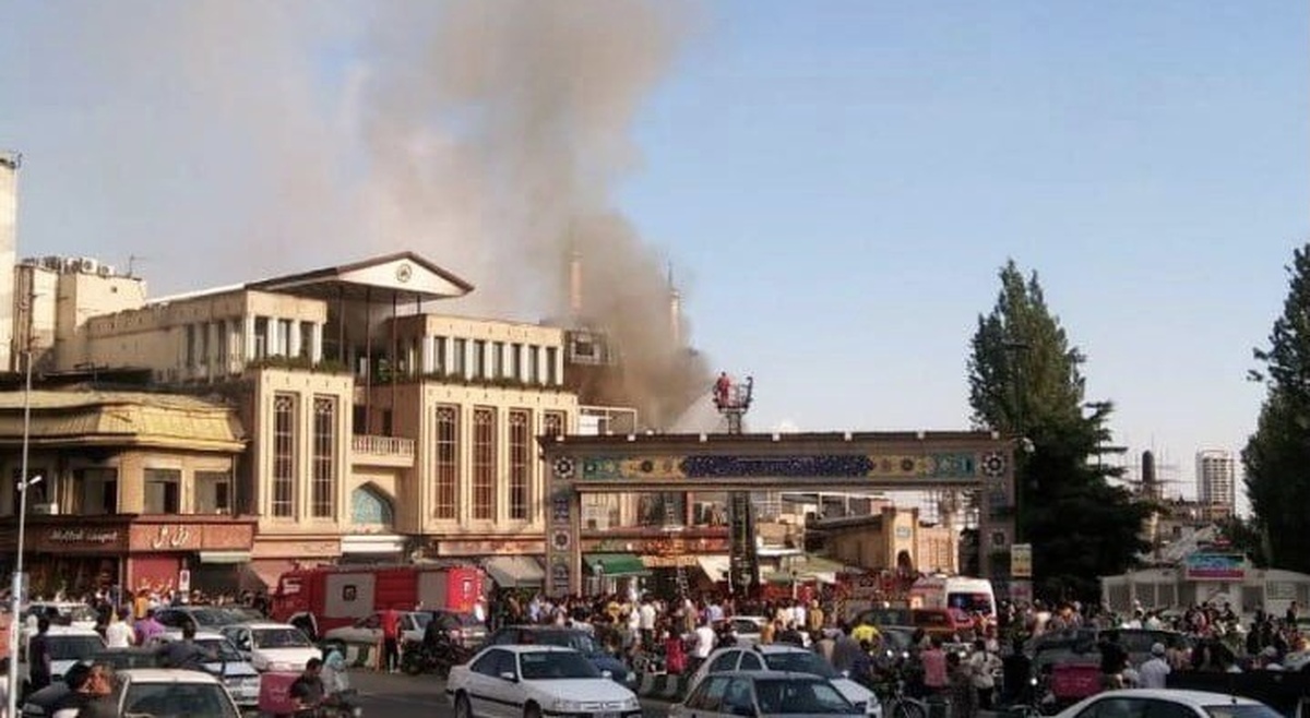 آتش‌سوزی در بازار تجریش