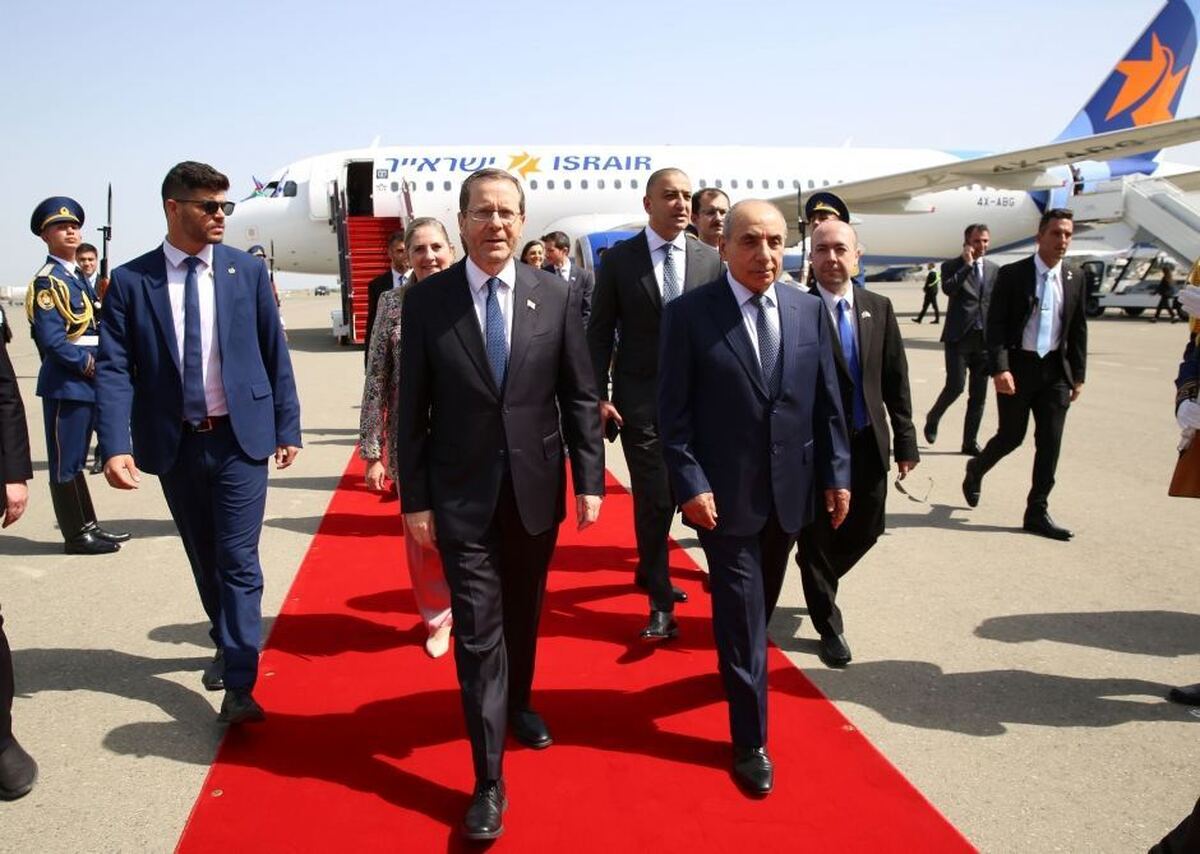 رئیس رژیم صهیونیستی به باکو سفر کرد