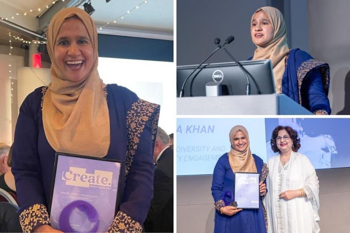 یک زن مسلمان به خاطر تشویق زنان مسلمان به سوی هنر برنده جایزه شد