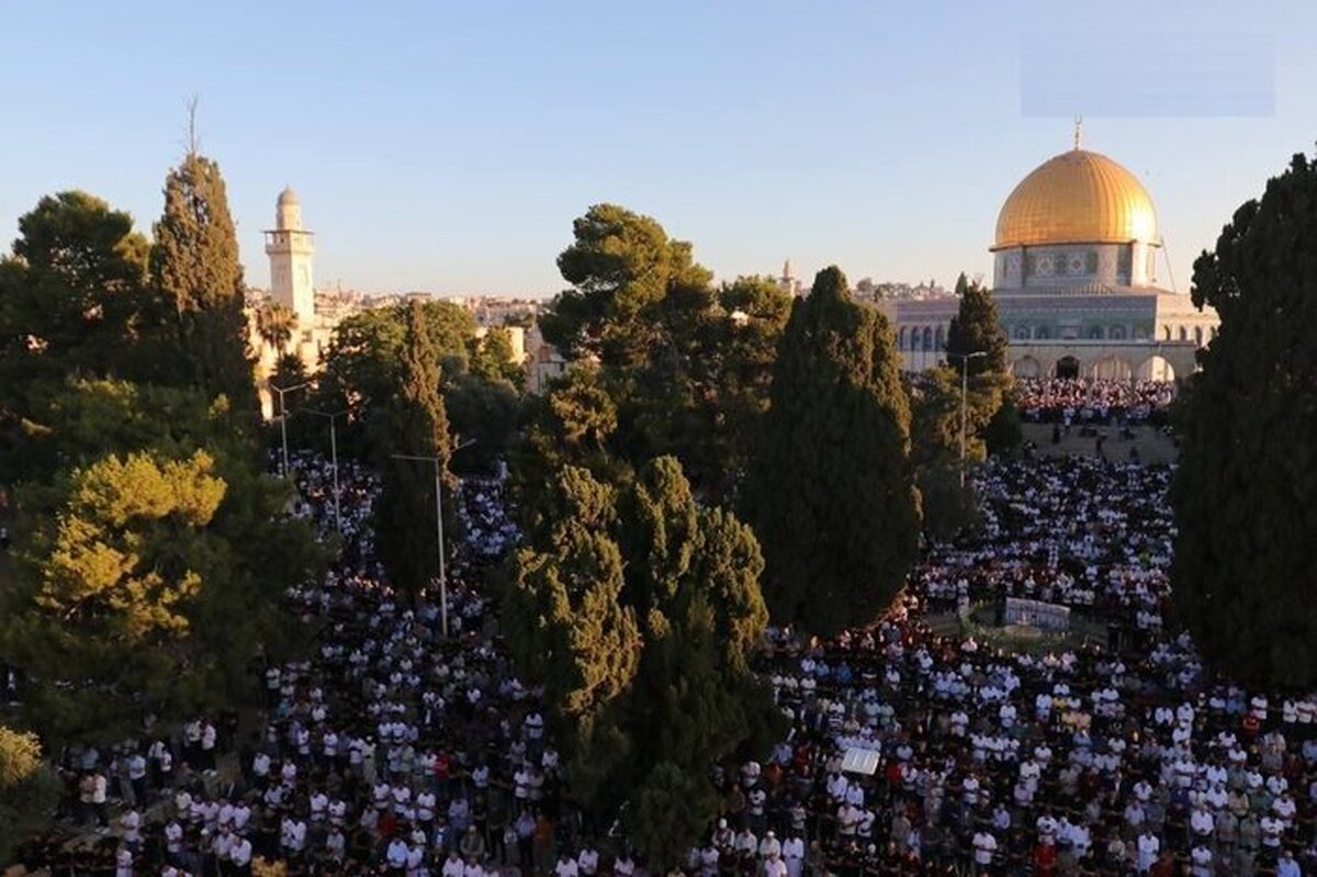 ۱۰۰ هزار فلسطینی نماز عید قربان را در مسجدالاقصی اقامه کردند