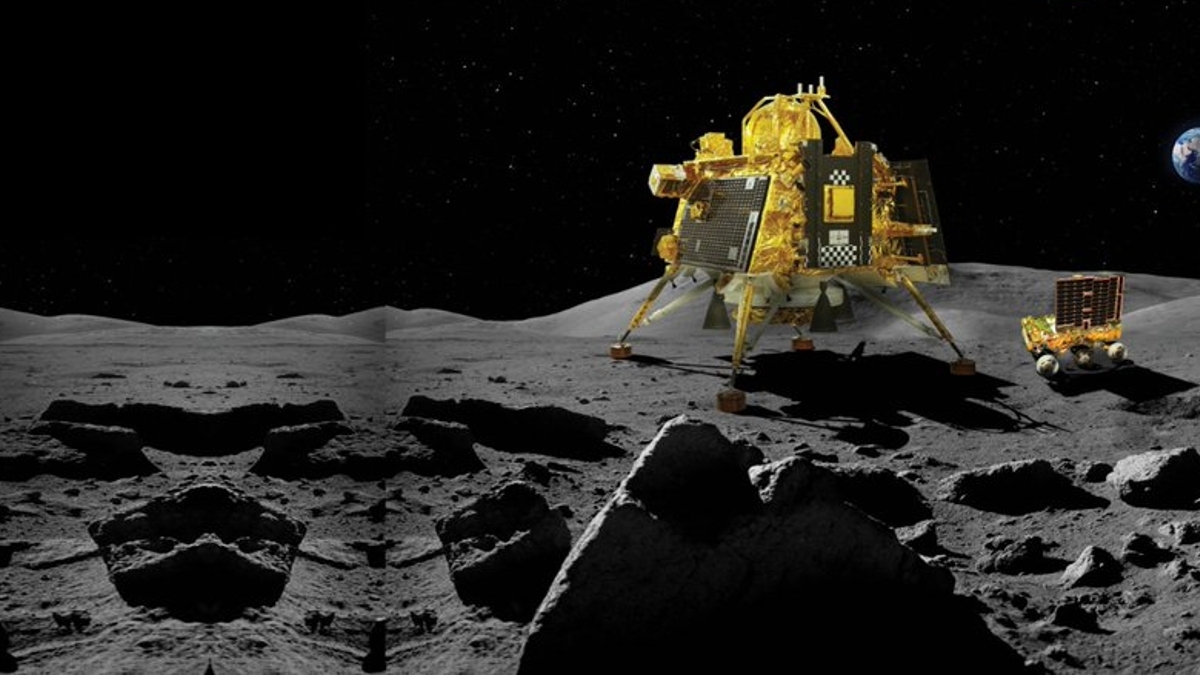 هند روی ماه! چاندرایان-۳ در نزديکی قطب جنوبی ماه فرود آمد