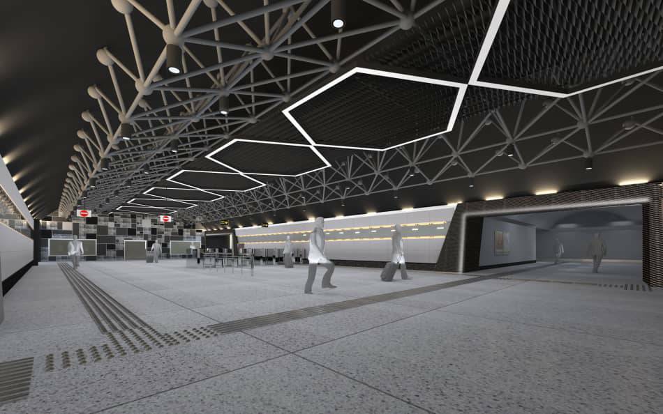 نخستین تصاویر از معماری و نورپردازی متفاوت ایستگاه مترو میدان کتاب +عکس