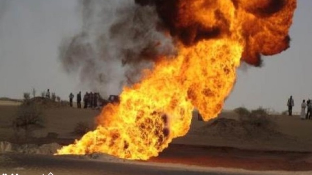 «سرقت» دلیل آتش‌سوزی خط لوله انتقال نفت گوره- جاسک/ خللی در تولید و انتقال سوخت ایجاد نشده است