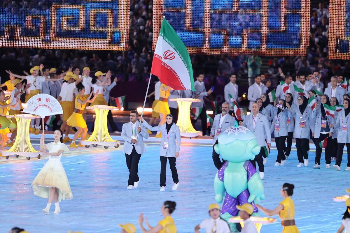 بازی‌های آسیایی هانگژو| برگزاری مراسم افتتاحیه با پرچمداری کیانی و فروغی + تصاویر
