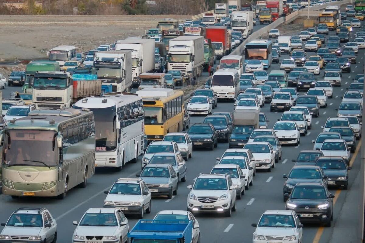ترافیک سنگین در آزادراه کرج- قزوین و برعکس