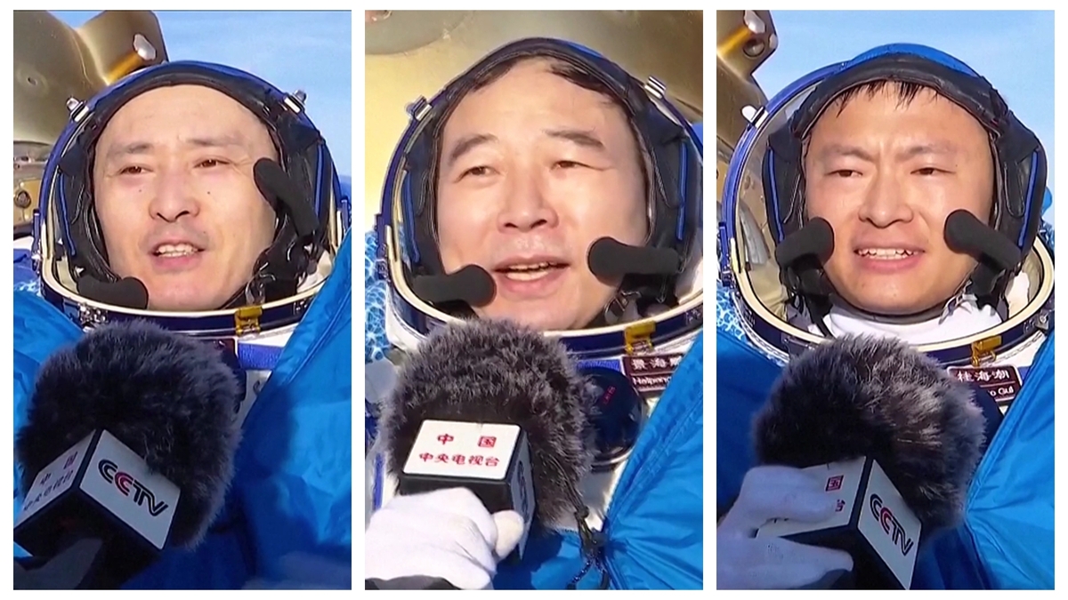 فضانوردان چینی پس از ۱۵۴ روز به زمین بازگشتند 